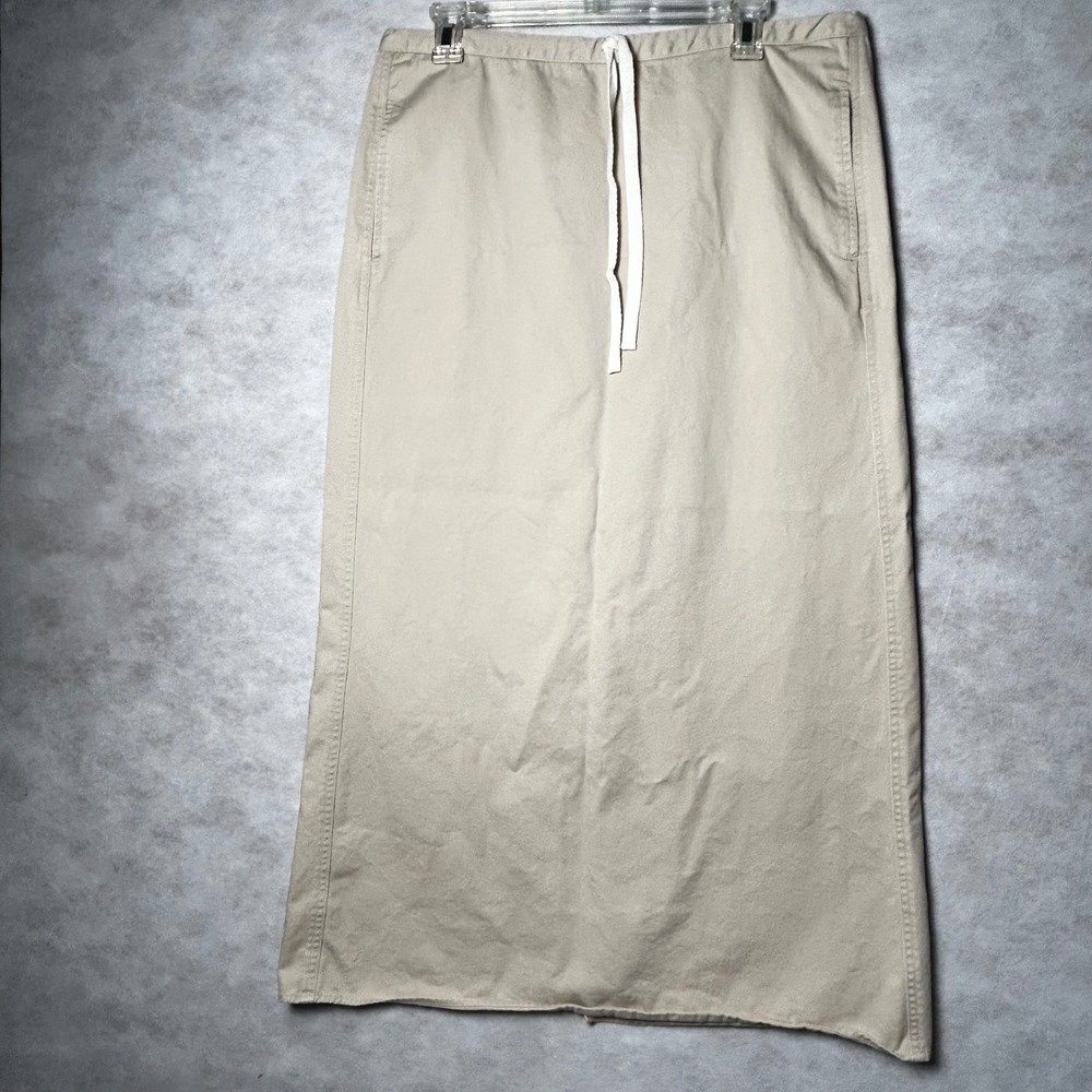 Classic Blues Collection Khaki Maxi Skirt Drawstring Waist Size‎ S